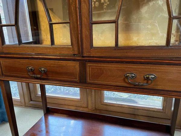 Image 2 of Display cabinet -antique dark wood