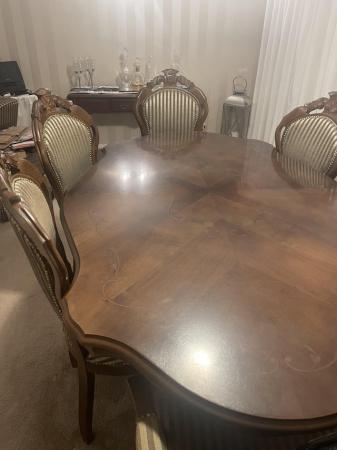 Image 2 of Italian style dining table & 6 chairs