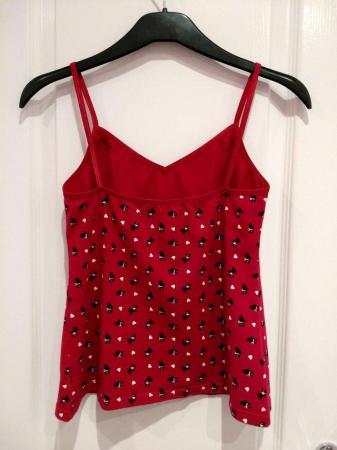 Image 9 of New Women's Bhs Summer Pyjama Cami Top Size 10 12 Red