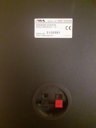 Image 2 of Sony(Aiwa) cinema surround sound speakers.