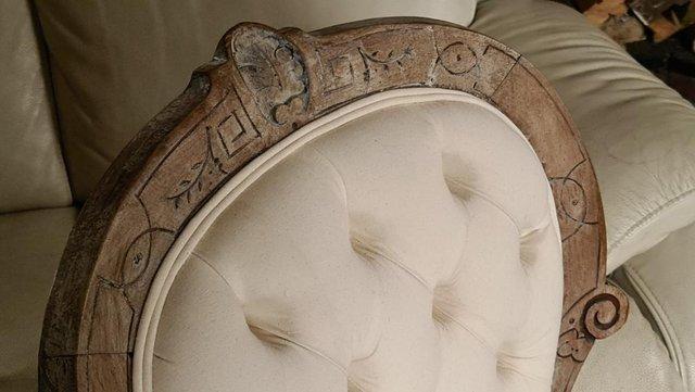 Image 4 of Vintage / Antique Cream Bedroom / Nursing Chair, Button Back