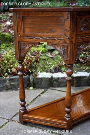 Image 79 of AN OLD CHARM LIGHT OAK CANTED CONSOLE TABLE LAMP PHONE STAND