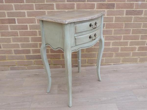 Image 13 of French Tall Pale Green Side Table (UK Delivery)
