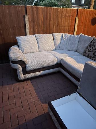 Image 2 of Grey DFS L-shaped corner sofa