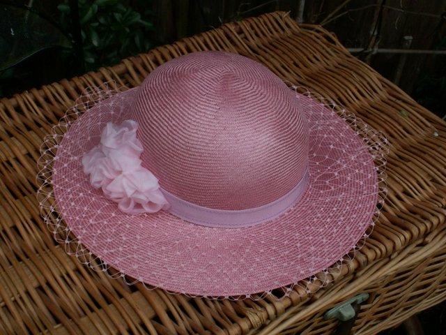Preview of the first image of Hat for special occasion. pink..