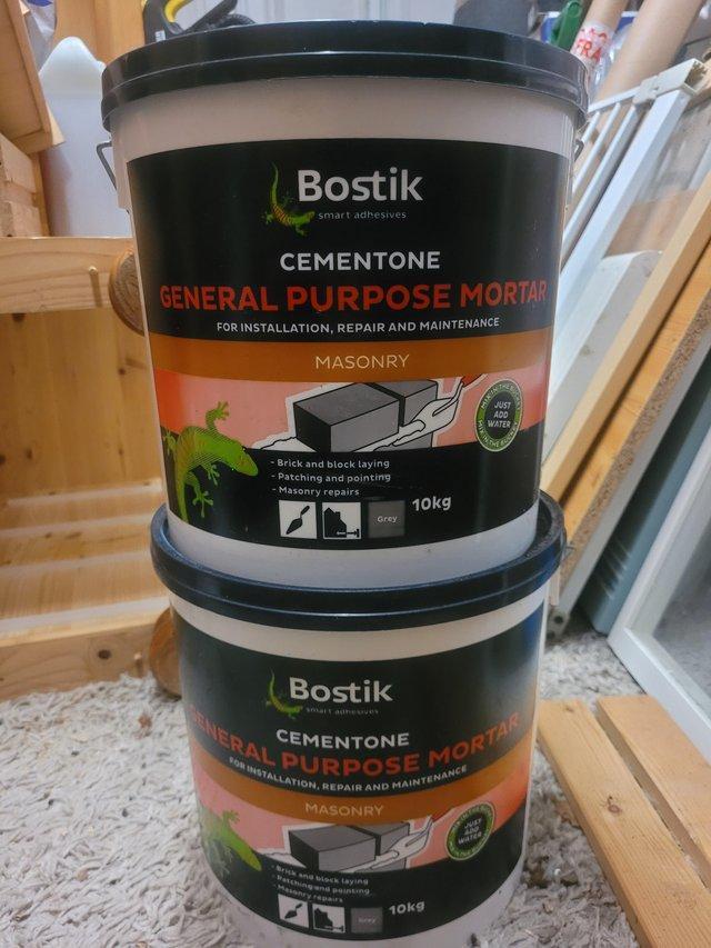 Preview of the first image of 2 x 10kg tubs of Bostik Cementone.