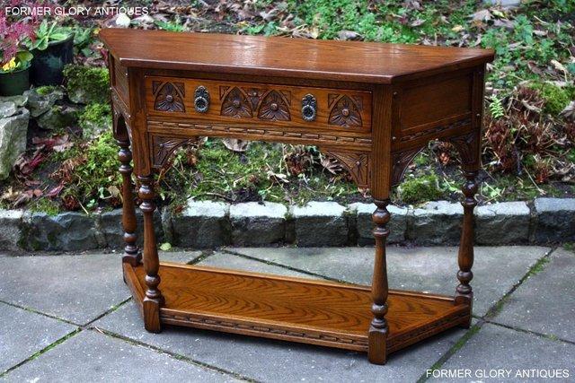 Image 54 of AN OLD CHARM LIGHT OAK CANTED CONSOLE TABLE LAMP PHONE STAND
