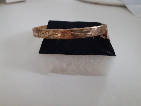 Image 2 of Bracelet In Rolled Gold with safety chain