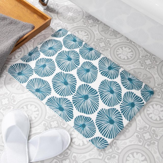 Preview of the first image of Blue Stone Bath Mats from Artsy Mats.