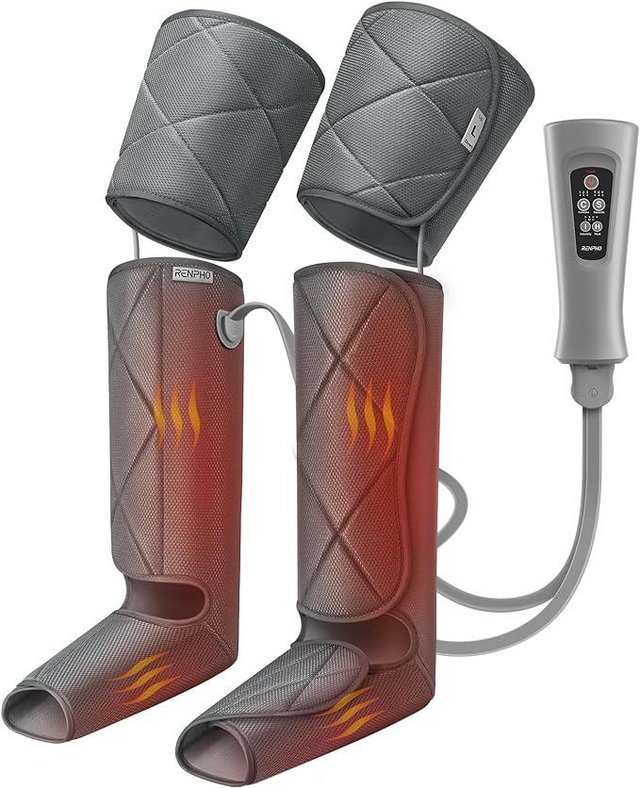 Preview of the first image of Leg Massager for Circulation with Heat 6 Modes 3 Intensities.