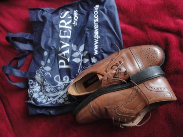 Image 3 of Light Mid Brown Pavers Brogues. Size 45 .Slightly used.