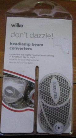 Image 1 of Wilko Headlamp Beam Converters - 1 Pair (Incl P&P)