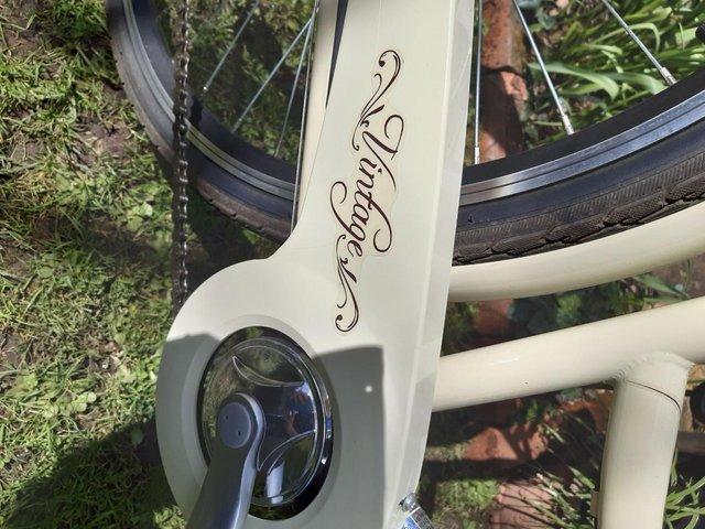 Preview of the first image of Cream Vintage Ladies Bicycle , only used once.