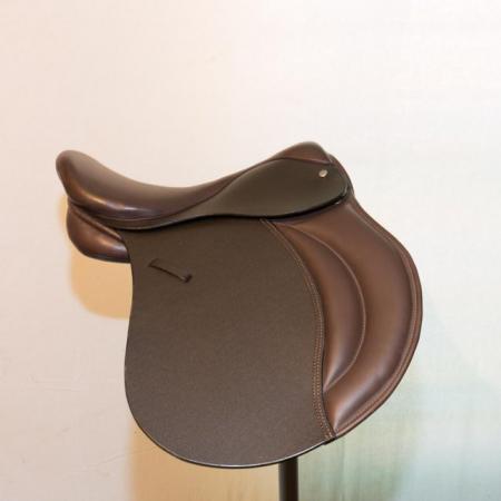 Image 1 of Childs 16" Leather Saddle Dark Havana (Brown) Wide Fitting