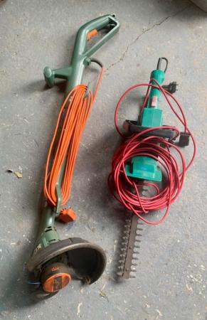 Image 1 of Electric hedge trimmer and lawn strimmer