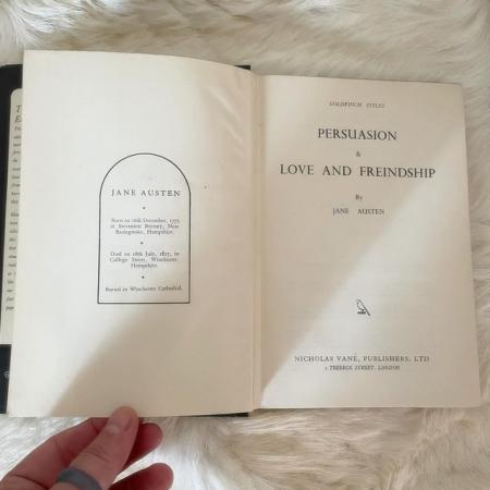Image 2 of Jane Austen Persuasion & Love & Friendship 1948 Hardback Dus