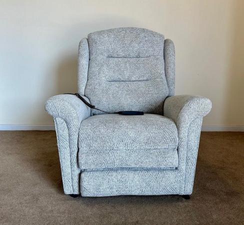 Image 4 of PRIDE ELECTRIC RISER RECLINER DUAL MOTOR GREY CHAIR DELIVERY