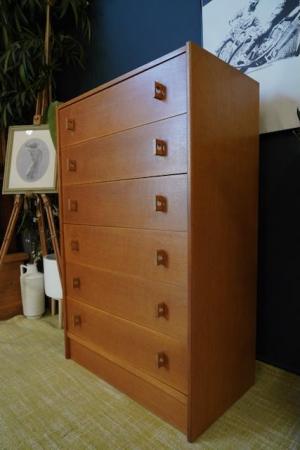 Image 4 of Mid Century 1960s Chest of Drawers Tallboy for Stag