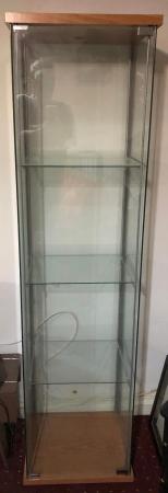 Image 1 of IKEA GLASS CABINETS BEECH