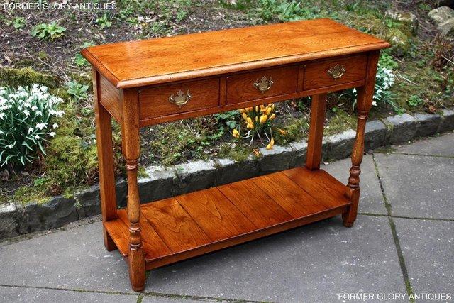 Image 44 of SOLID OAK HALL LAMP PHONE TABLE SIDEBOARD DRESSER BASE STAND