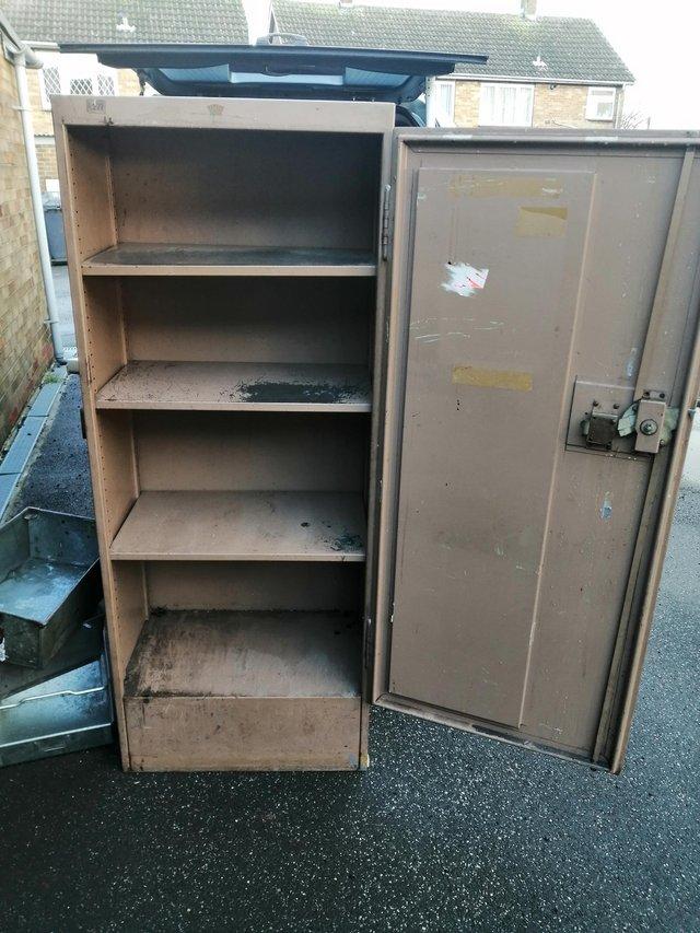Preview of the first image of 1959 original Howden metal cabinet.