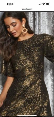Image 3 of Friends like these Black and Gold Angel Dress