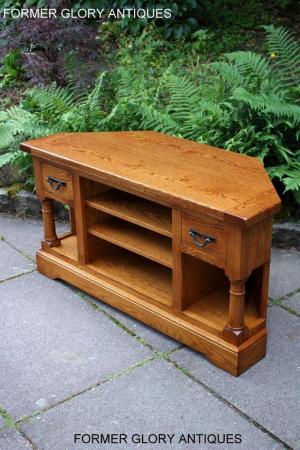 Image 83 of AN OLD CHARM FLAXEN OAK CORNER TV CABINET STAND MEDIA UNIT