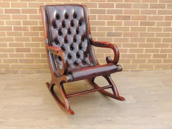 Image 5 of Chesterfield Rocking Chair Ox Blood (UK Delivery)