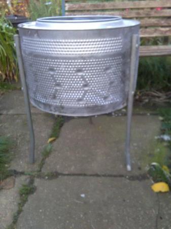 Image 1 of Stainless Steel Fire Pit Galvanized legs