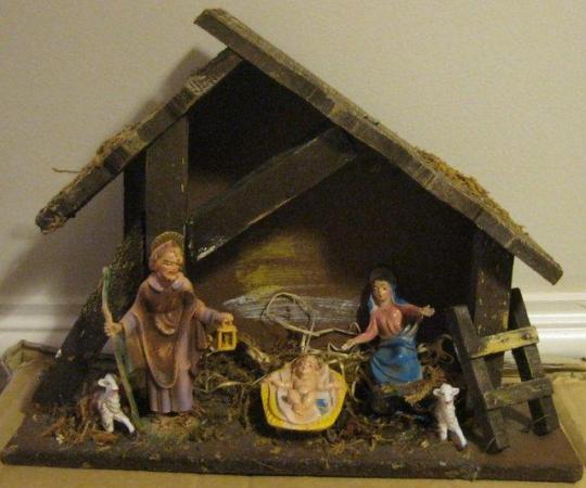 Image 1 of Small wooden Christmas Crib.......