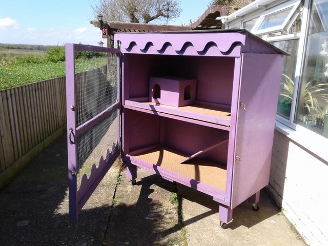 Preview of the first image of Large Purple Hutch for small pet.