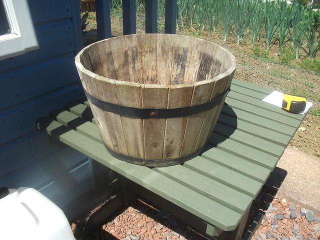 Preview of the first image of BARREL TYPE GARDEN PLANTER.