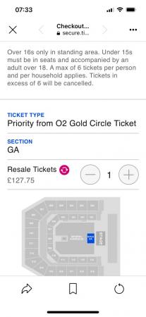 Image 2 of Nicki Minaj gold circle ticket