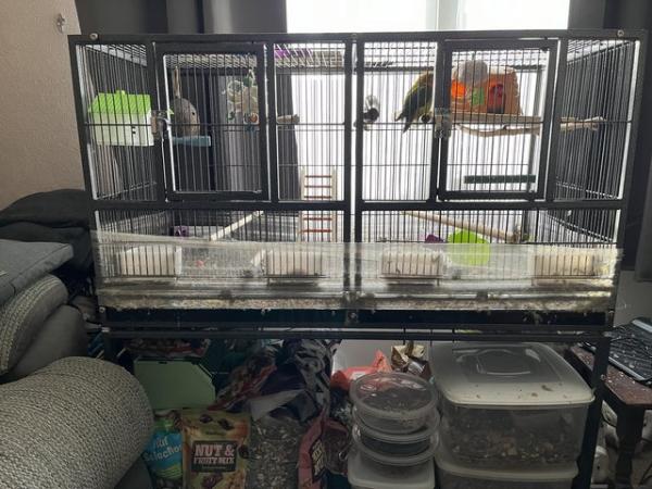 Image 3 of Large dividable Bird cage and stand