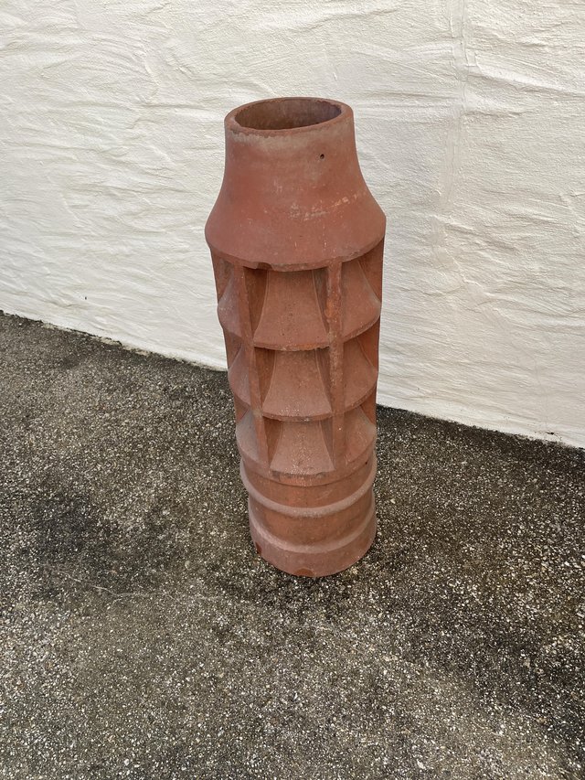 Preview of the first image of “Terracotta coloured” old Vented Chimney Pot.
