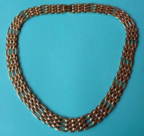 Image 1 of Vintage Heavily Gold Plated Gated 17 inch, 43cms, Necklace