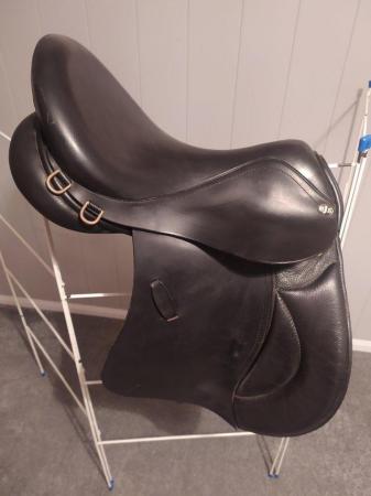 Image 5 of Black BJS Leather GP Saddle 16.5" Seat