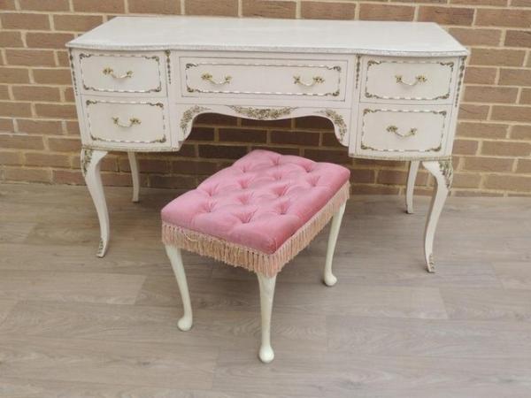Image 3 of French Dressing Table + Stool (UK Delivery)
