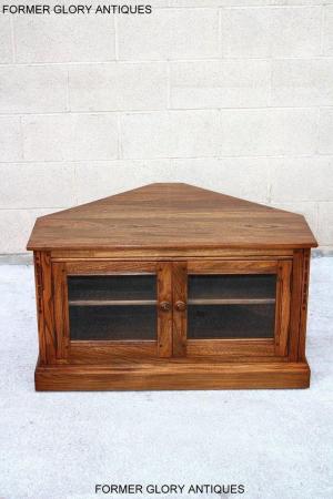 Image 73 of AN ERCOL GOLDEN DAWN ELM CORNER TV CABINET STAND TABLE UNIT