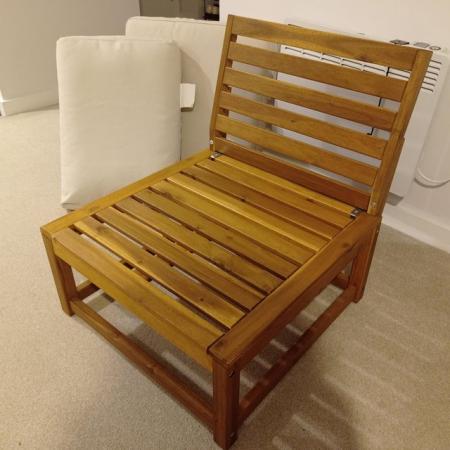 Image 2 of £80 FOR 2 IKEA GARDEN CHAIRS WITTH CUSHION, 3 MONTHS