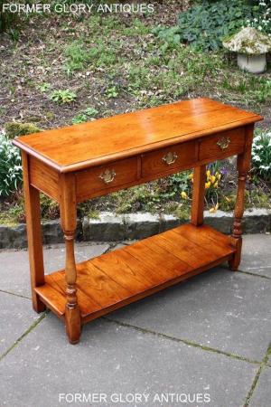 Image 31 of SOLID OAK HALL LAMP PHONE TABLE SIDEBOARD DRESSER BASE STAND