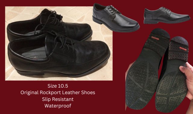 Preview of the first image of PRELOVED OG Rockport Leather Shoes.