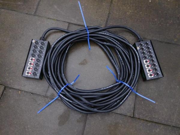 Image 2 of 30m LYNX Stage Pro 16 Channel Multicore Snake 12/4 XLR Jack