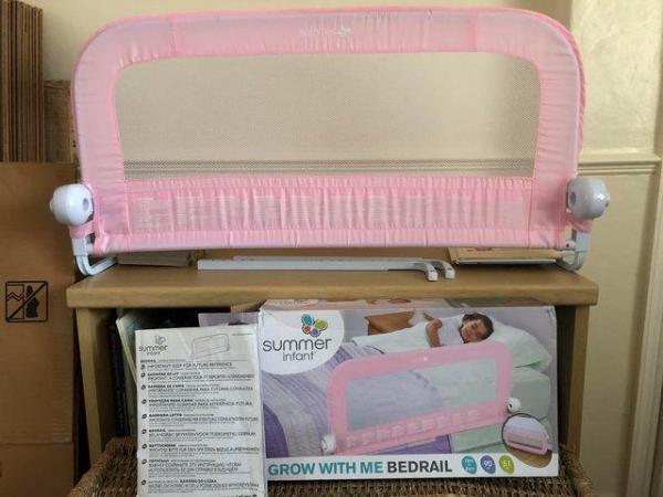 Image 1 of **SOLD** Pink bed guard / rail by Summer Infant