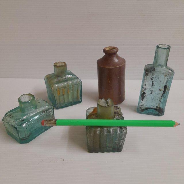 Preview of the first image of VICTORIAN INK BOTTLES - MID 19th CENTURY.