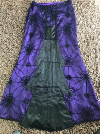 Image 3 of Purple Raven spiderweb long skirt
