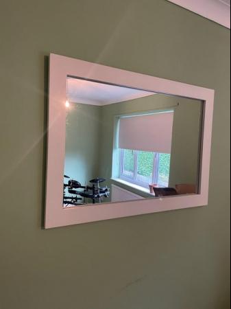 Image 1 of Large white Mirror very good condition