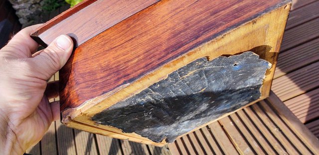 Image 3 of Hardwood Inlaid Antique Box For Restoration