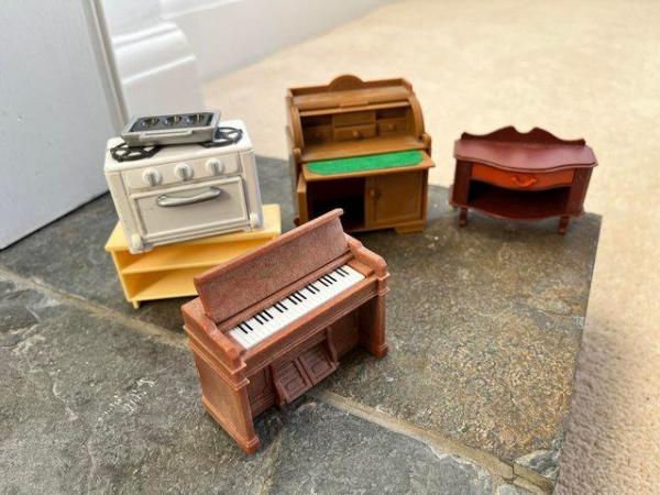 Image 1 of Job lot dolls house, Sylvanian furniture and extras