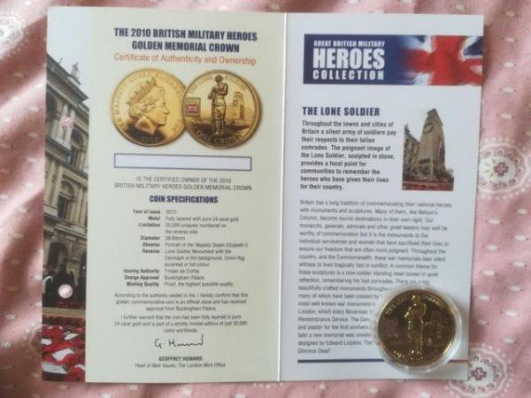 Image 2 of British military heroes golden memorial crown